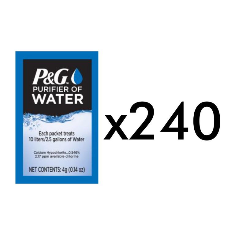P&G Purifier Of Water Sachets Clean Any Fresh Water Source
